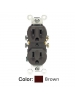 Leviton 5320-CP - Duplex Receptacle - 15 Amp - 125 Volt - NEMA 5-15R - 2P - 3W - Straight Blade - Residential Grade - Grounding - Brown Leviton 5320-CP - Duplex Receptacle - 15 Amp - 125 Volt - NEMA 5-15R - 2P - 3W - Straight Blade - Residential Grade - Grounding - Brown